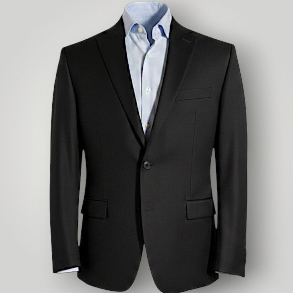 RALPH LAUREN Men’s Blazer Sport Coat Two Button Suit Jacket 42R Black Wool
